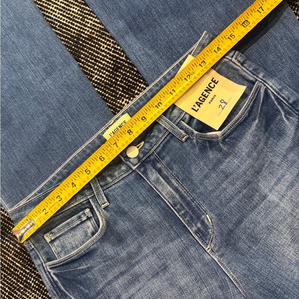 L’Agence Sera High Rise Flare Jeans in Bordello. - Picture 6 of 13